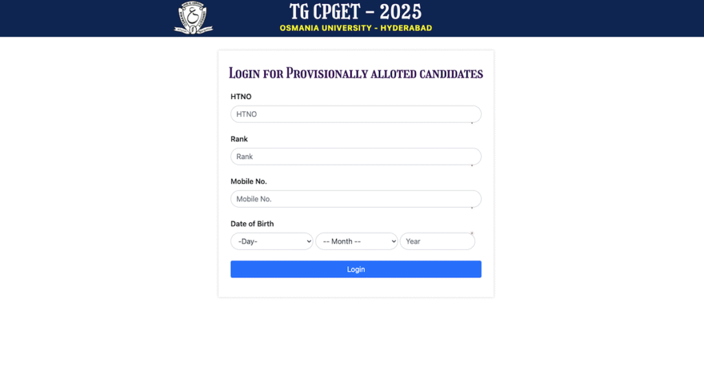 Home TG CPGET Phase 1 Seat Allotment Result 2025
